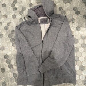 Vince Men's Charcoal Zip-Up Sweater